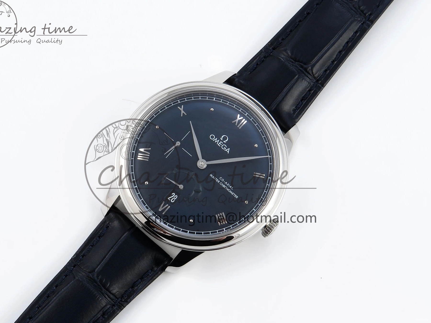 1221 De Ville Power Reserve SS MKF 1:1 Best Edition Black Dial on Black Leather Strap A Packable 7744